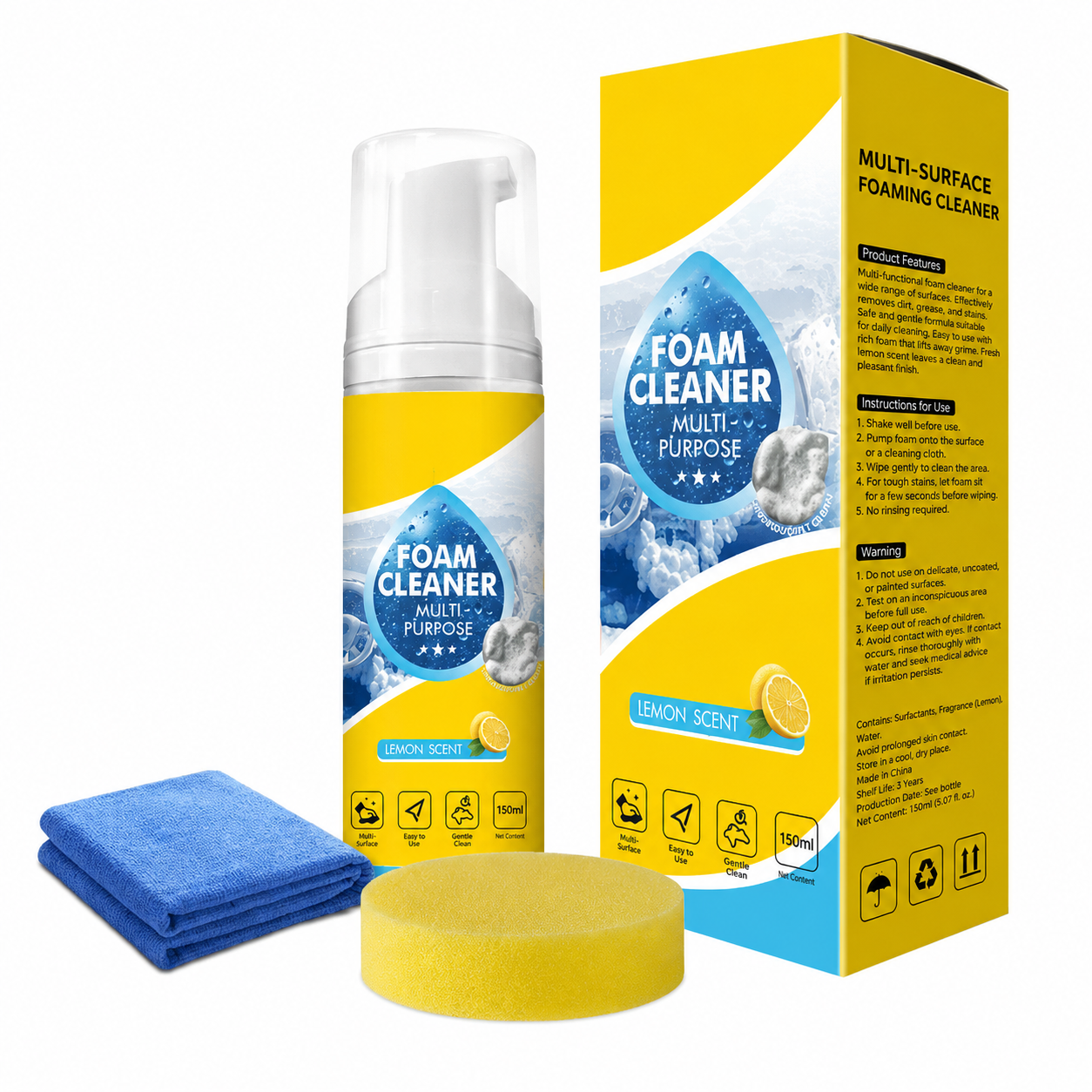 š„ 4-in-1 Multi-Enzyme Foam Cleaner ā Deep Clean Car, Kitchen, Bathroom & Sofa